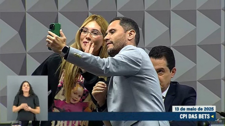 Senador interrompe depoimento de Virgínia na CPI das Bets para pedir vídeo